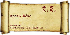 Kneip Réka névjegykártya